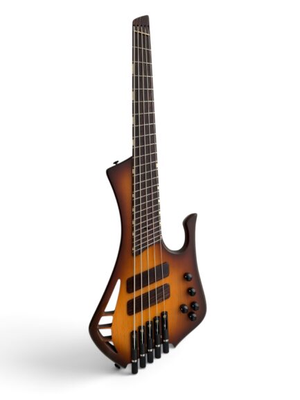 MihaDo Cosmic Bass 29/27-inch headless 5-string multiscale bass front view