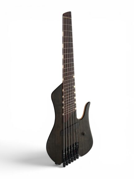 MihaDo Matsuoka Bass 33/31-inch headless 6-string multiscale bass with wood top front view