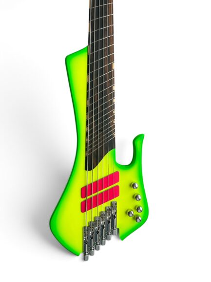 MihaDo Cosmic Bass 34/32-inch 6-string bass dual pickup body detail