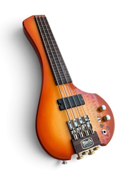 MihaDo FingyBass 18-inch 4-string travel bass angled front view