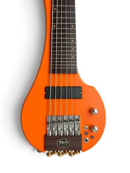 MihaDo FingyBass 22-inch 6-string travel bass angled front view