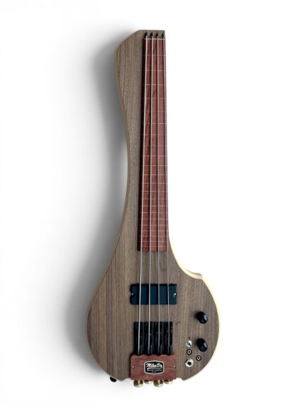 MihaDo FingyBass 22" 4-string fretless travel bass – front view