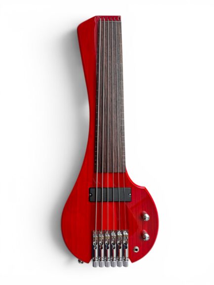 MihaDo FingyBass 22-inch headless 6-string fretless travel bass front view