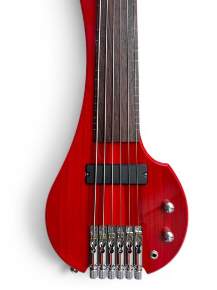 MihaDo FingyBass 22-inch headless 6-string fretless travel bass front view